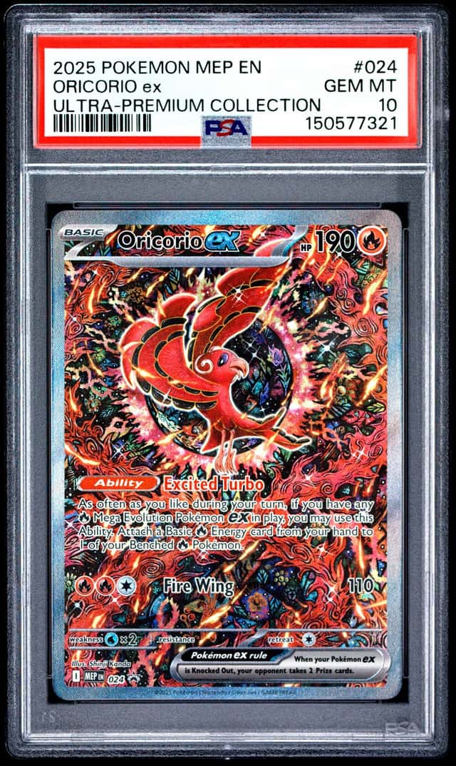 Pokemon 2025 Oricorio ex MEP 024 Mega Evolution Promo UPC GEM MINT PSA 10