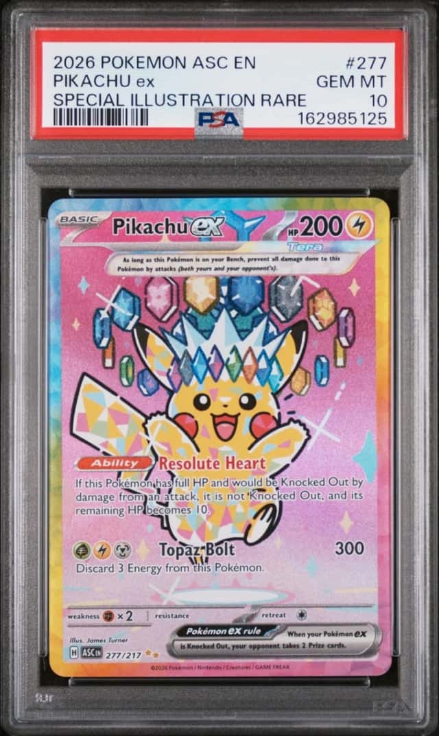2026 POKEMON ASC EN-ASCENDED HEROES SPECIAL ILLUSTRATION RARE PIKACHU EX PSA 10