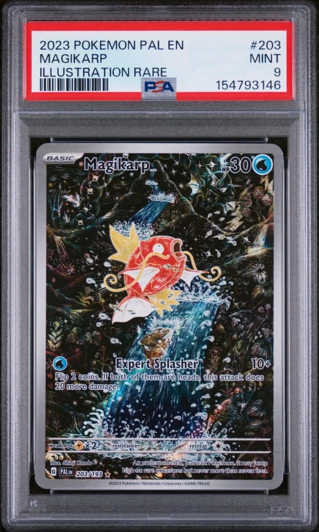 2023 POKEMON PAL EN-PALDEA EVOLVED ILLUSTRATION RARE #203 MAGIKARP PSA 9