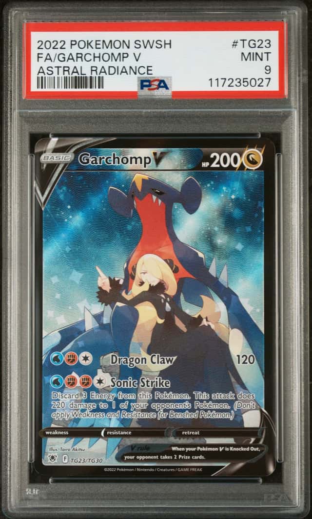 Pokemon 2022 Garchomp V TG23/TG30 Trainer Gallery Full Art Astral Radiance PSA 9
