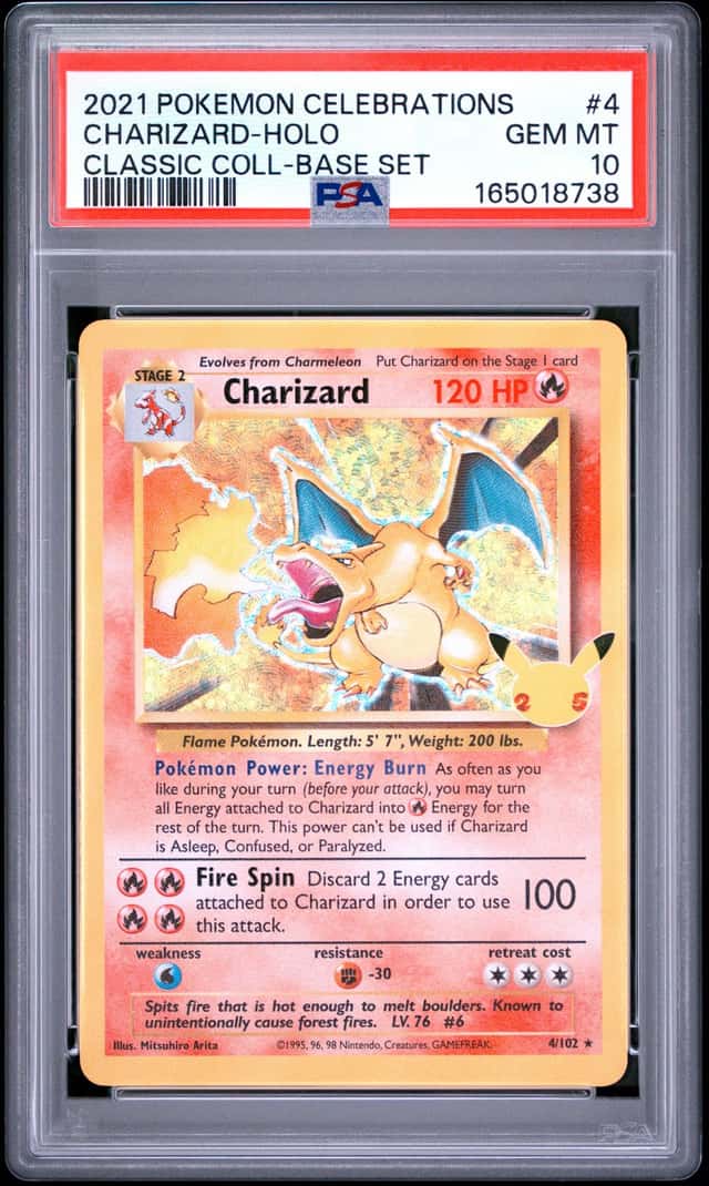 2021 POKEMON CELEBRATIONS CLASSIC COLLECTION #4 CHARIZARD-HOLO PSA 10