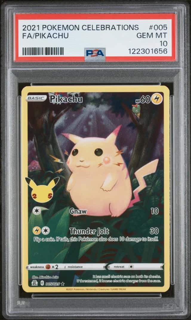 2021 POKEMON CELEBRATIONS #005 FULL ART/PIKACHU PSA 10