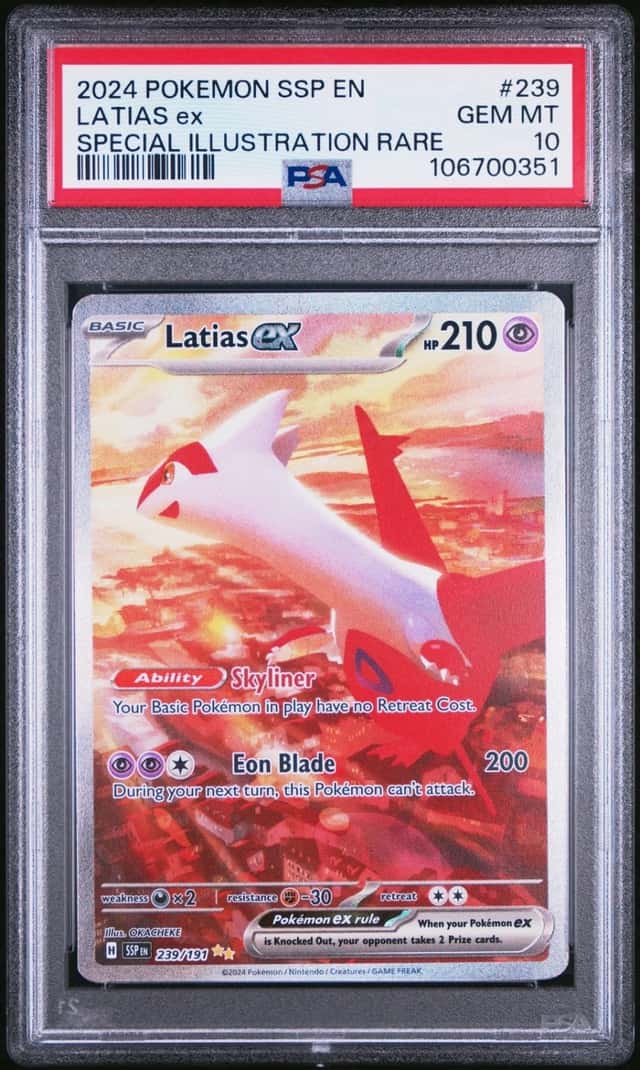 Pokemon Latias ex Surging Sparks 239/191 Special Illustration Rare PSA 10