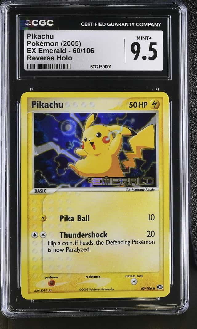 Pokemon Pikachu EX Emerald 60/106 Reverse Holo CGC 9.5