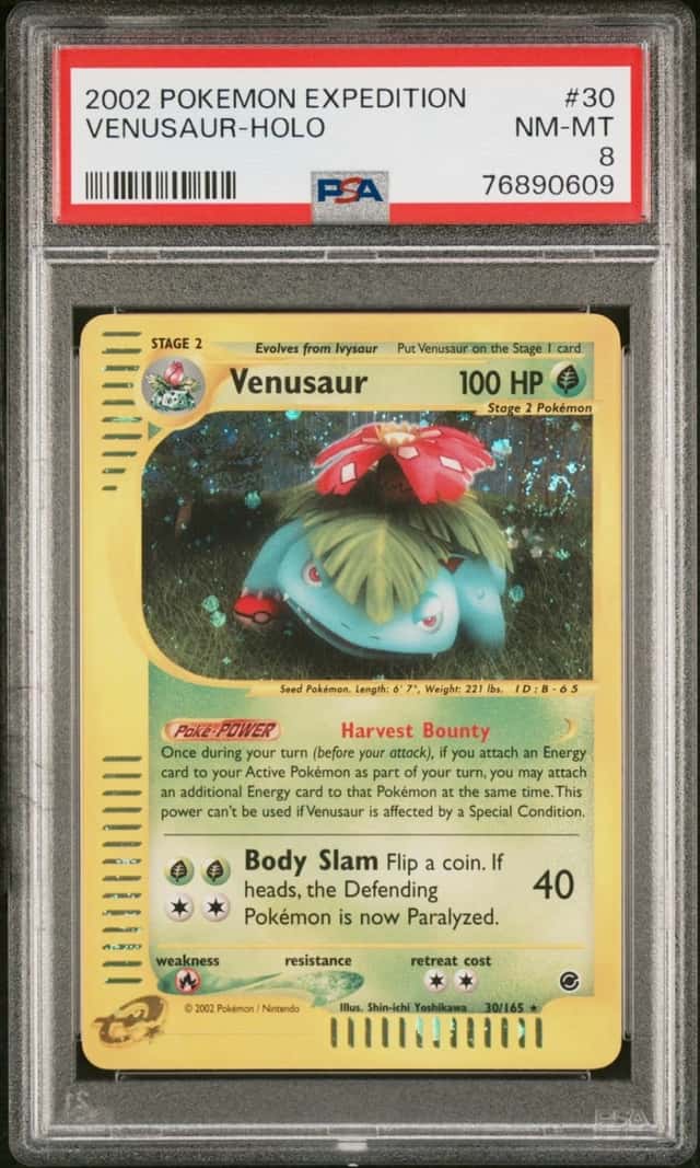 Pokemon Venusaur Holo Expedition 30/165 PSA 8