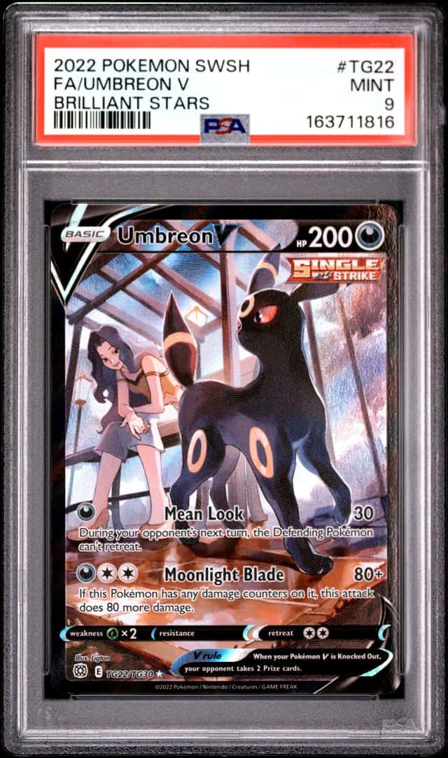 Pokemon Umbreon V Brilliant Stars Full Art TG22 PSA 9 Mint