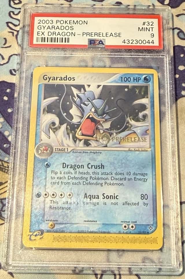 Pokémon TCG Gyarados 2003 EX Dragon Prerelease Promo - PSA 9 MINT