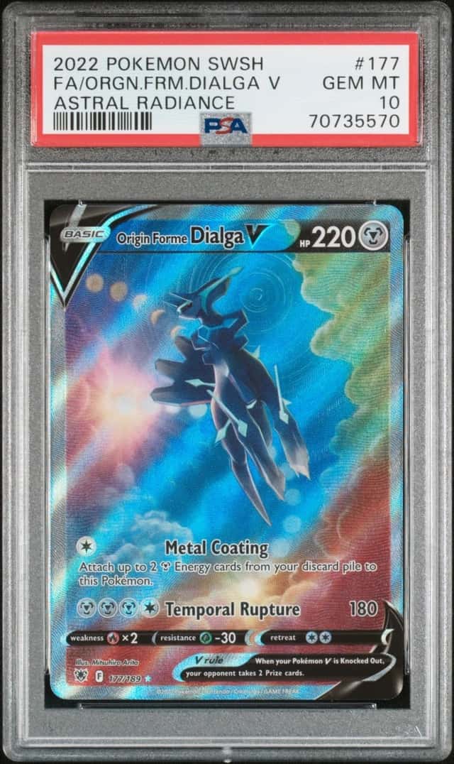 Pokemon Origin Forme Dialga V Astral Radiance Full Alt Art 177/189 PSA 10