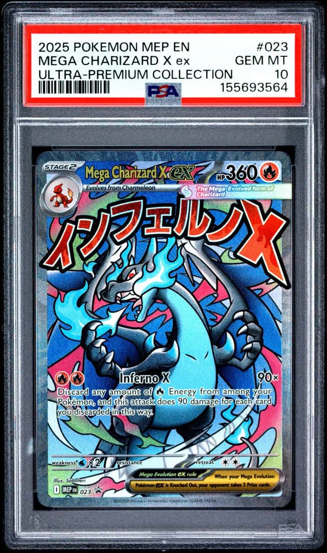 Pokemon Mega Charizard X ex Black Star Promo 023 Ultra Premium Coll. PSA 10