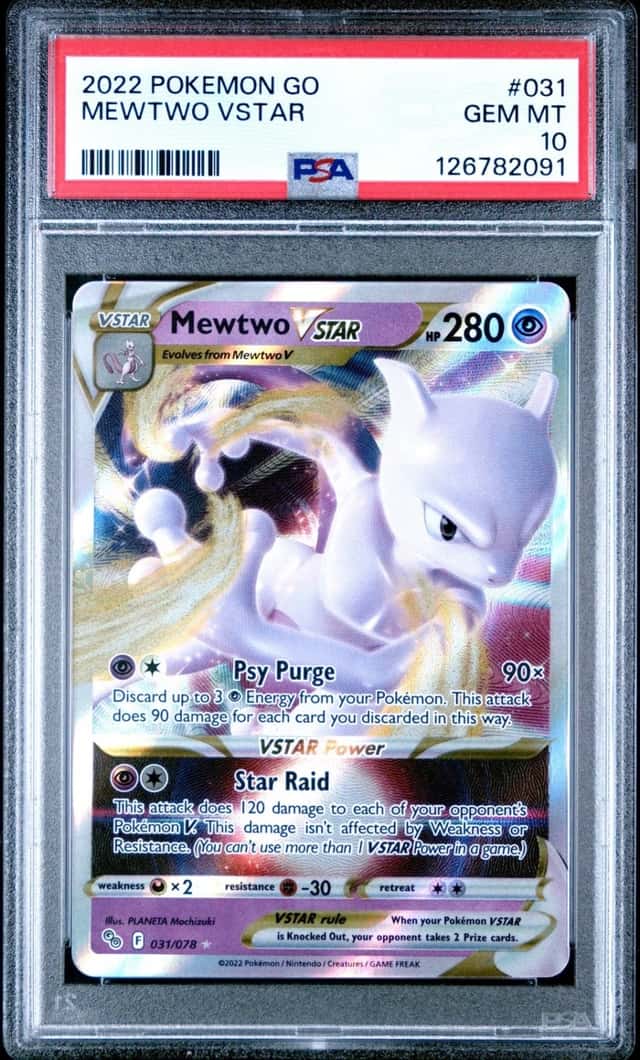 Pokemon Mewtwo Vstar Go 031 PSA 10 Gem Mint