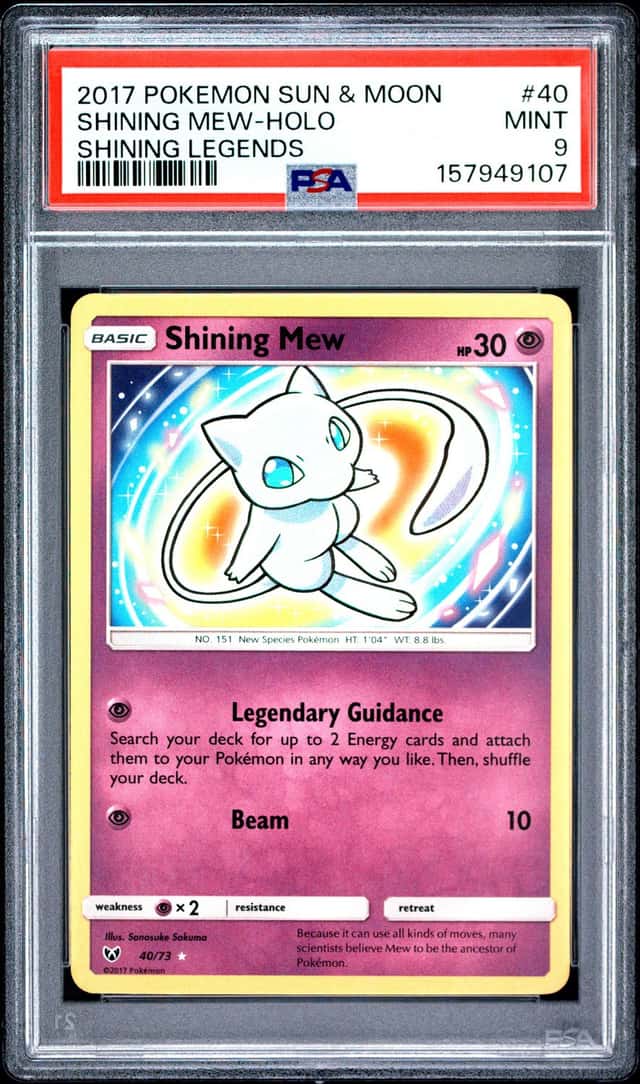 Pokemon Shining Mew Holo Shining Legends 40/73 PSA 9 Mint