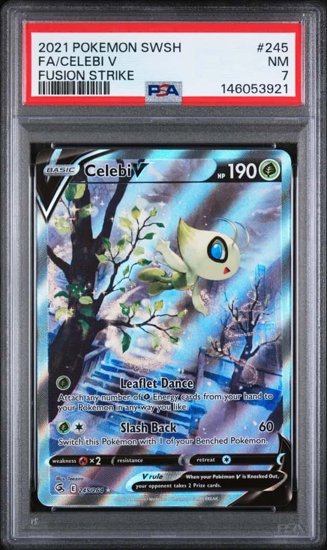Pokemon Celebi V Fusion Strike Full Alt Art 245/264 PSA 7