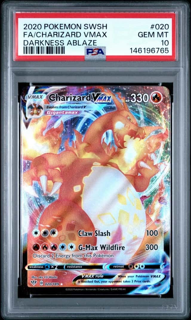 Pokemon Charizard Vmax Darkness Ablaze 020/189 PSA 10 Gem Mint