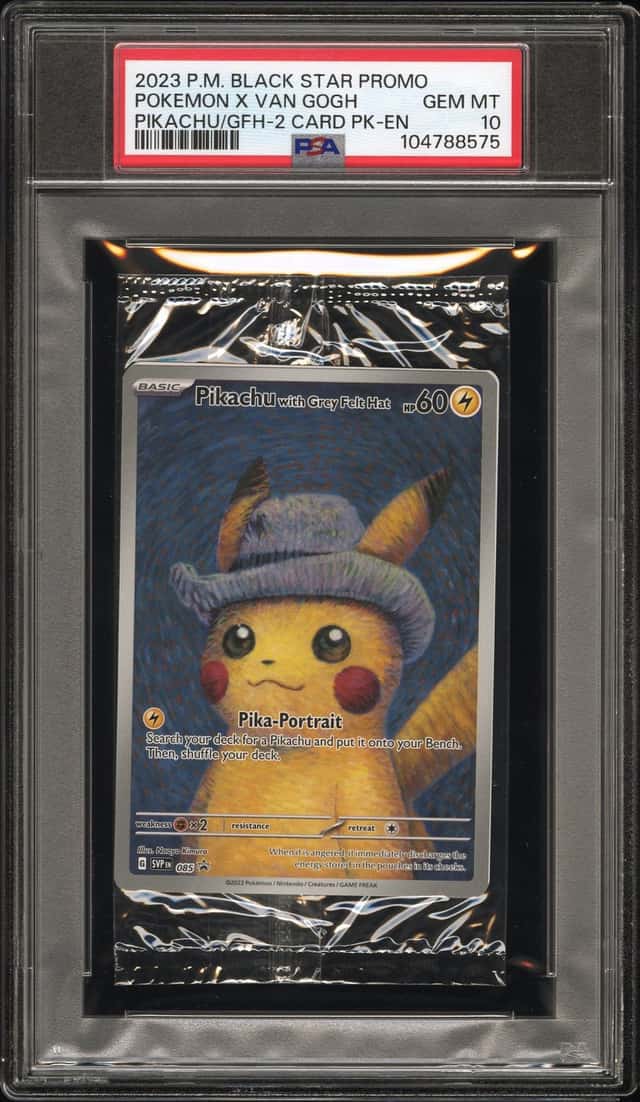 2023 Pokemon PSA 10 EN Pokemon X Van Gogh #085 Pikachu with Grey Felt Hat Sealed