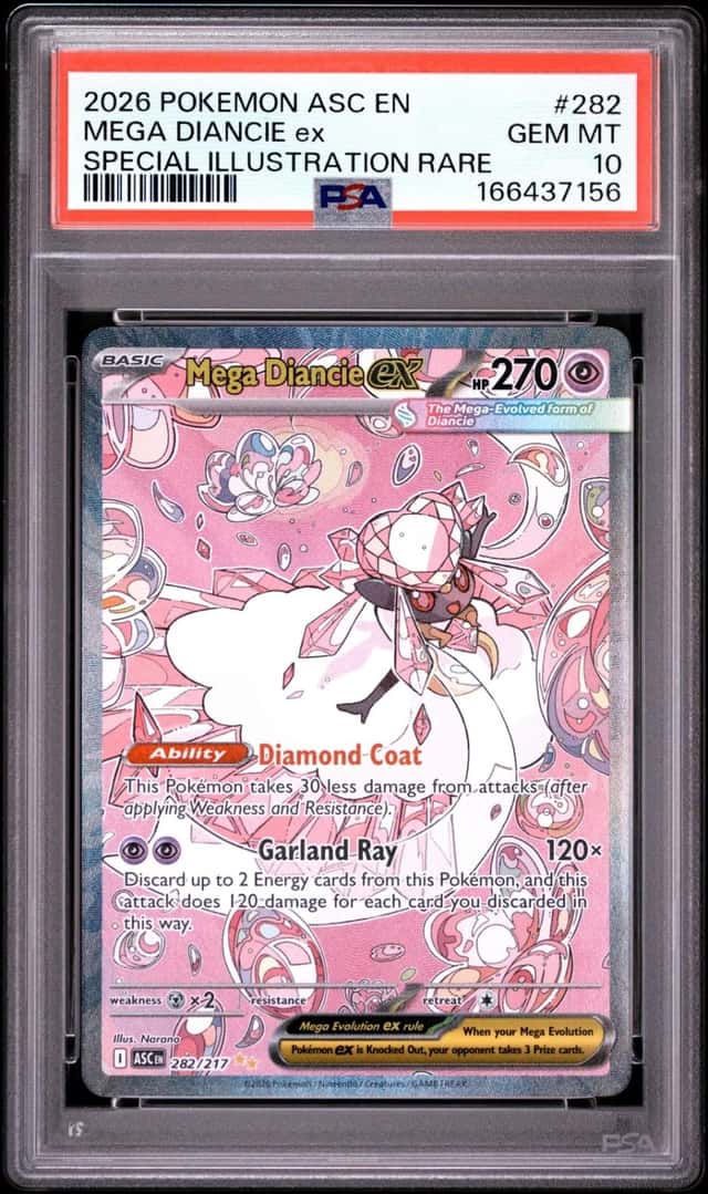 2026 POKEMON ASCENDED HEROES SPECIAL ILLUSTRATION RARE MEGA DIANCIE EX PSA 10
