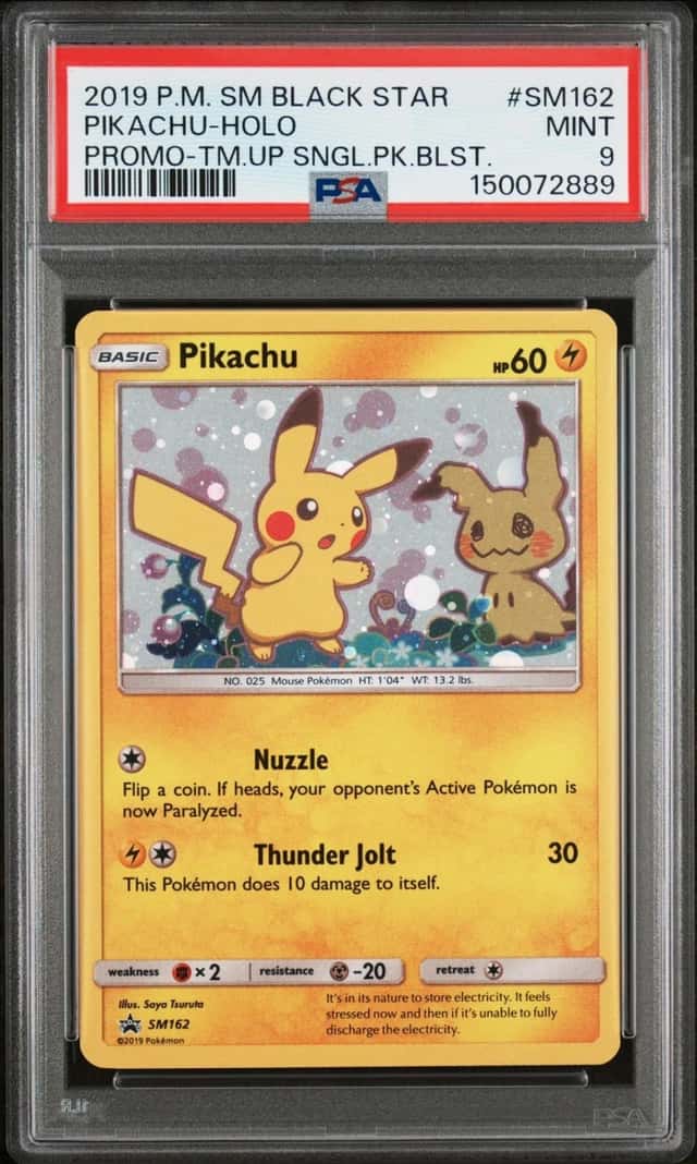 2019 POKEMON SM BLACK STAR PROMO TEAM UP SINGLE PACK BLISTERS PIKACHU-HOLO PSA 9