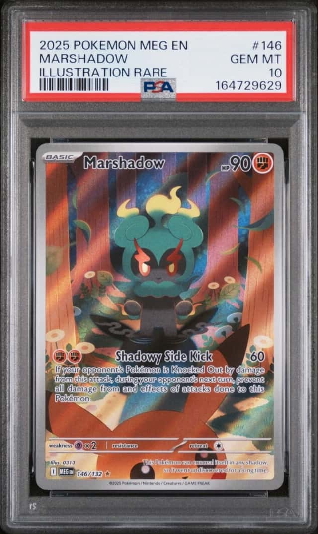 2025 POKEMON MEG EN-MEGA EVOLUTION ILLUSTRATION RARE #146 MARSHADOW PSA 10