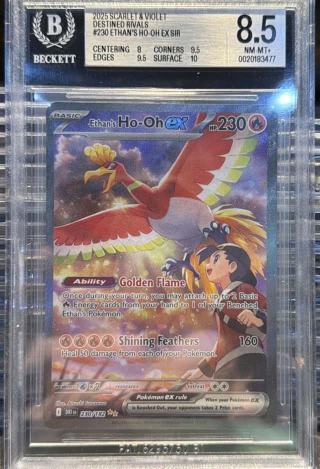 Pokemon 2025 Ethan's Ho-Oh ex 230/182 Sv10: Destined Rivals Holo BGS 8.5 NM-MT+