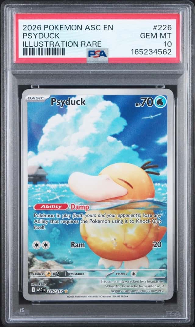 2026 POKEMON ASC EN-ASCENDED HEROES ILLUSTRATION RARE #226 PSYDUCK PSA 10