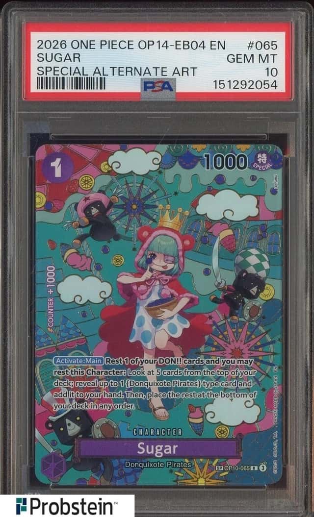 2026 One Piece OP14-EB04 EN Special Alternate Art #065 Sugar PSA 10 GEM MINT