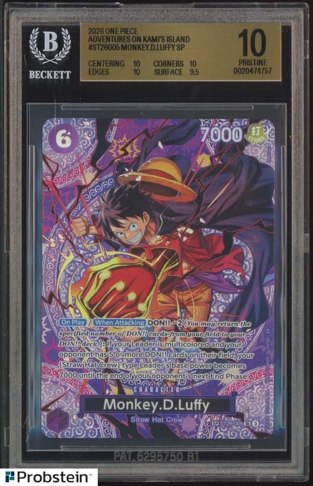 2026 One Piece Adventures on Kami's Island ST26005 Monkey D Luffy SP BGS 10