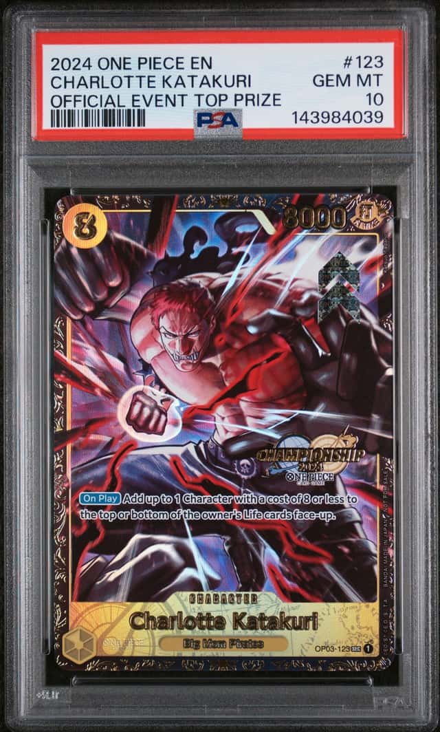 2024 One Piece EN Official Event Top Prize #123 Charlotte Katakuri PSA 10 GEM MT