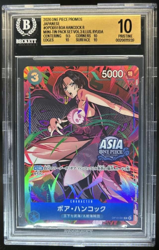 2025 One Piece Carrying On His Will Boa Hancock Alternate Art #OP13-051 BGS 10