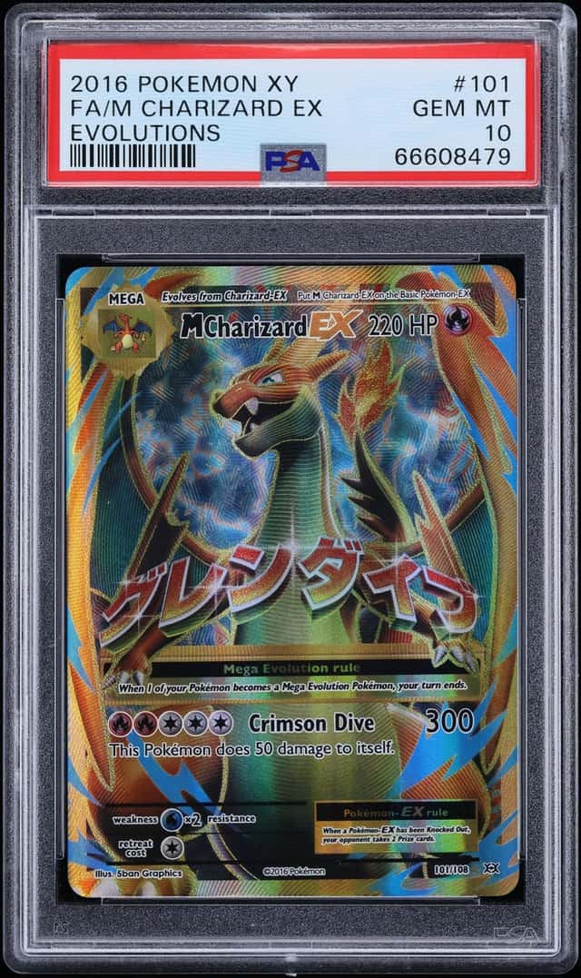 2016 Pokemon XY Evolutions Full Art M Charizard EX #101 PSA 10 GEM MINT
