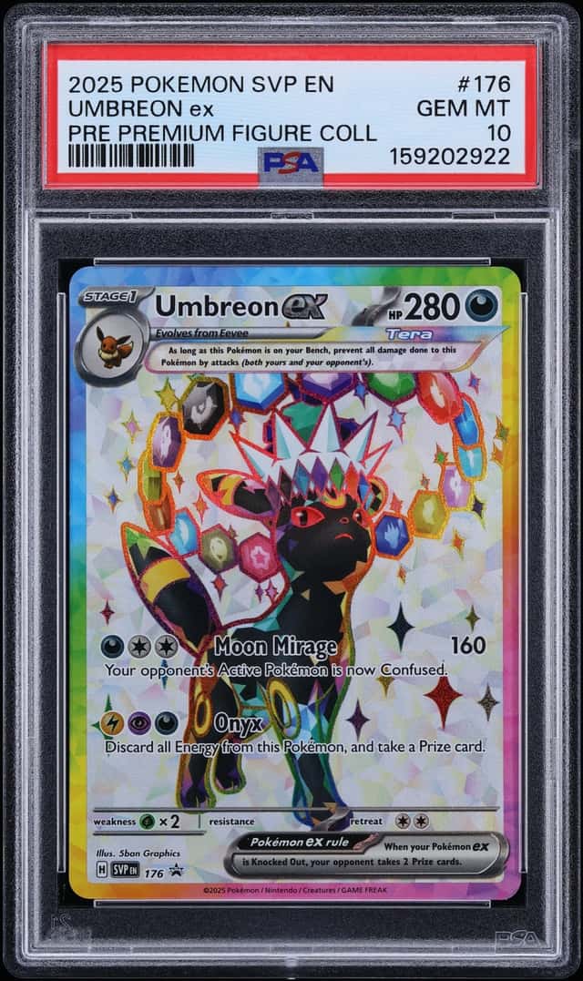 2025 Pokemon SV Promo Prismatic Evolutions Premium Figure Full Art Umbreon ex #176 PSA 10 GEM