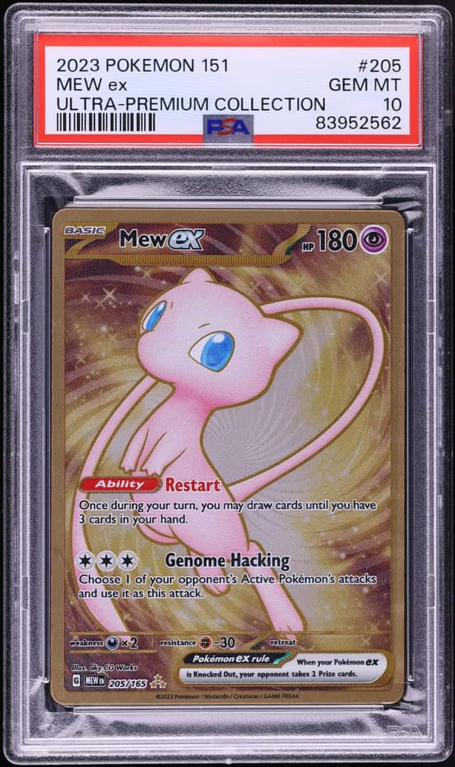 2023 Pokemon SV 151 Ultra Premium Collection Gold Rare Mew ex #205 PSA 10 GEM MINT