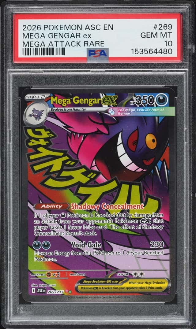 2026 Pokemon Mega Evolution Ascended Heroes MA Mega Gengar Ex #269 PSA 10 GEM MINT