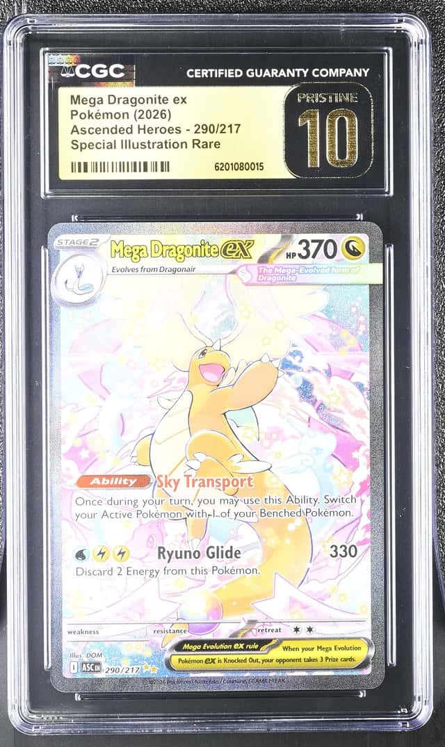 2026 Pokemon Mega Evolution Ascended Heroes SIR Mega Dragonite Ex #290 CGC 10 PRISTINE
