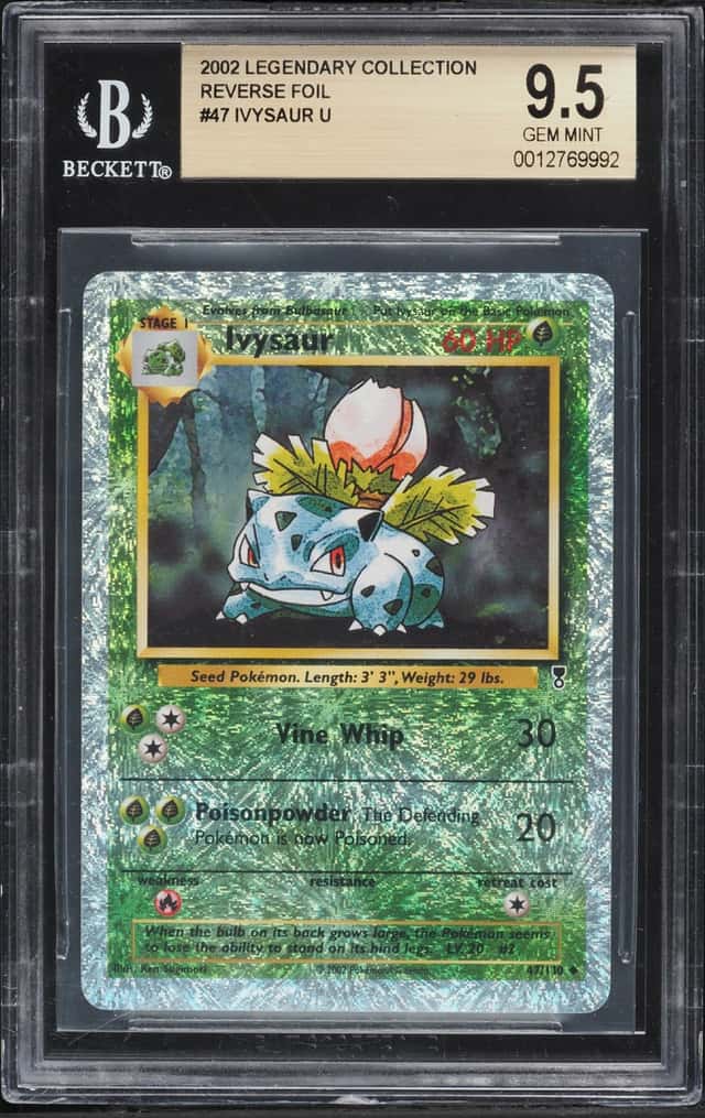 2002 Pokemon Legendary Collection Reverse Holo Ivysaur #47 BGS 9.5 GEM MINT