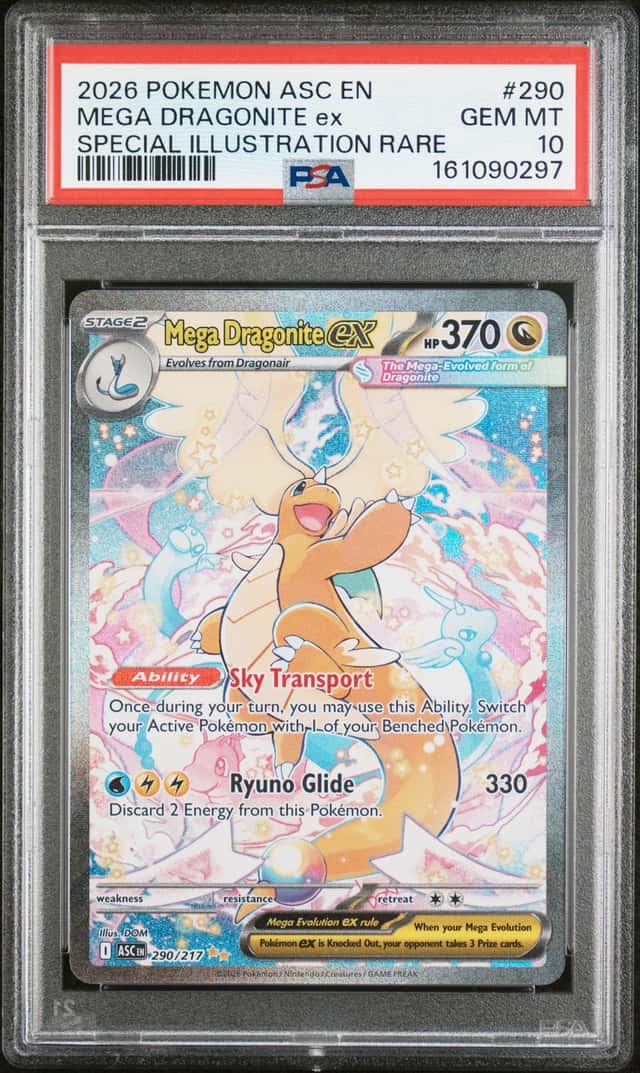 2026 Pokemon Mega Evolution Ascended Heroes Special Illustration Rare Mega Dragonite Ex #290