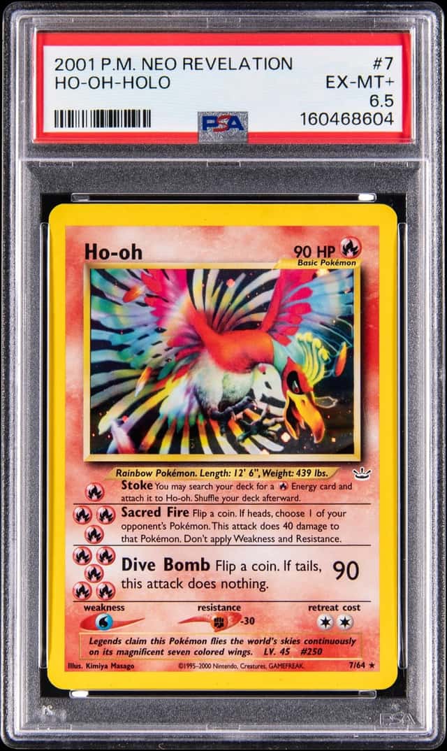 2000 Pokemon Neo Revelation Holo #7 Ho-oh - PSA EX-MT+ 6.5