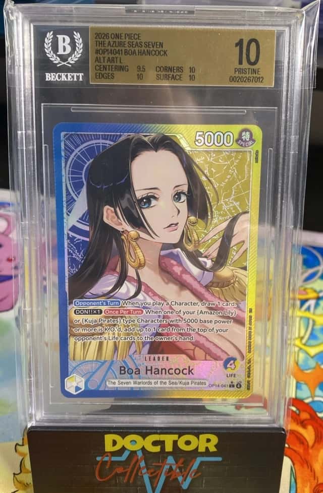 One Piece Boa Hancock OP14-041 Alt Art Leader English BGS 10 PRISTINE Beckett
