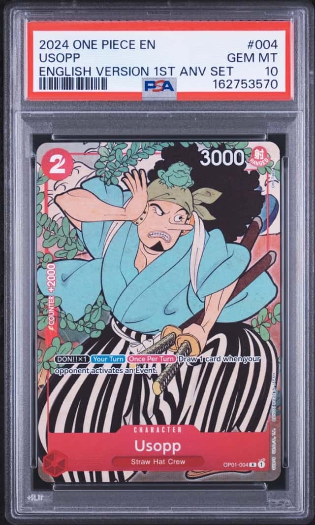 2024 ONE PIECE ENGLISH VERSION 1ST ANNIVERSARY SET #004 USOPP PSA 10