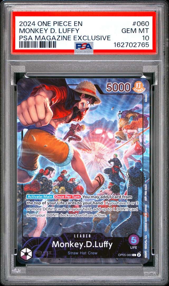 One Piece Monkey D. Luffy Promo OP05-060 PSA Magazine Exclusive PSA 10 Gem Mint
