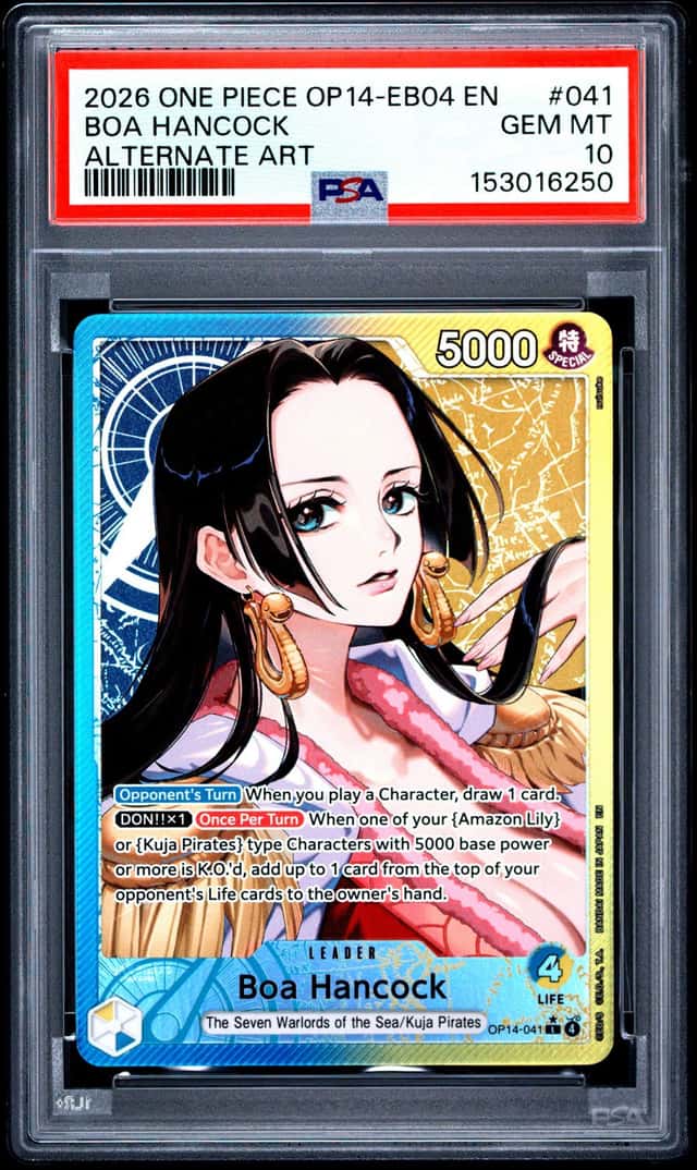 One Piece English Boa Hancock Alternate Art OP14-041 PSA 10 GEM Alt Leader