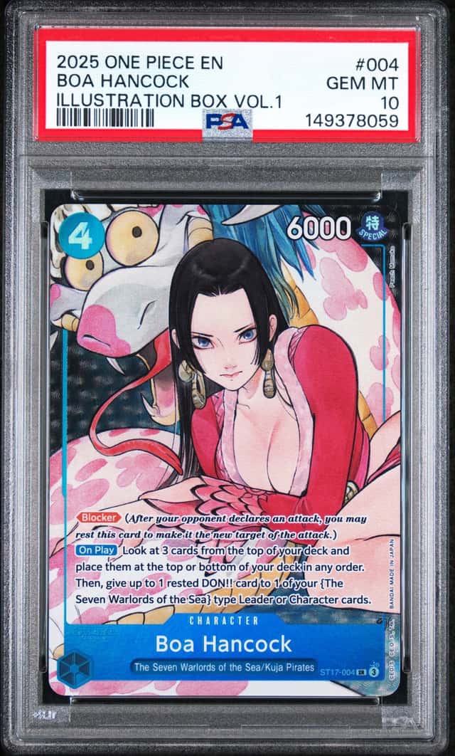 2025 ONE PIECE PROMOS ILLUSTRATION BOX VOL.1 #004 BOA HANCOCK PSA 10