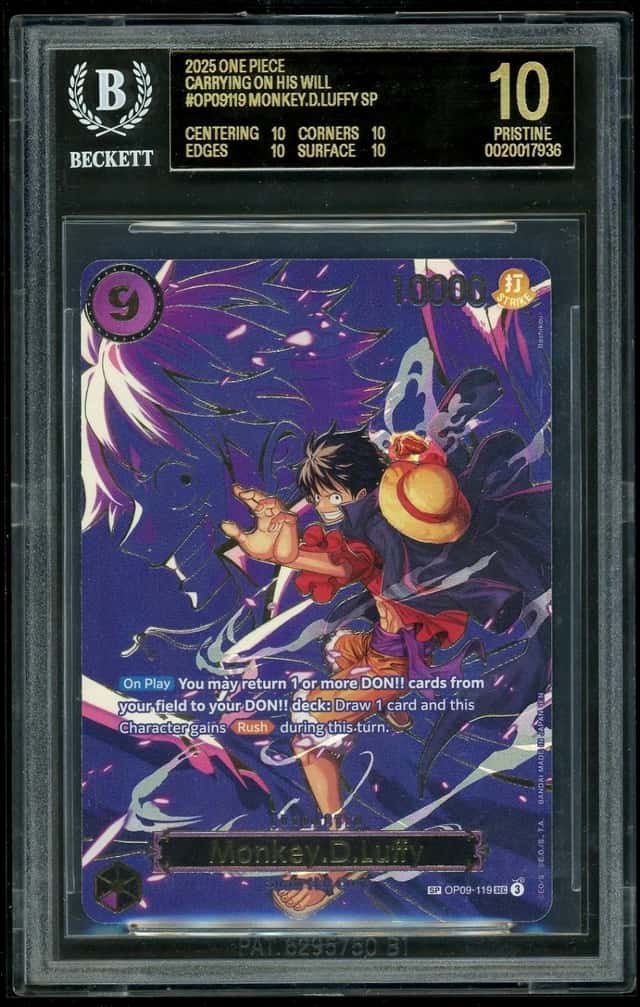 2025 One Piece Monkey.D.Luffy SP Carrying on His Will SP BGS 10 Black Label