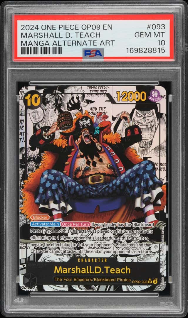 2024 ONE PIECE OP09-EMPERORS IN THE NEW WORLD #093 MARSHALL D. TEACH PSA 10