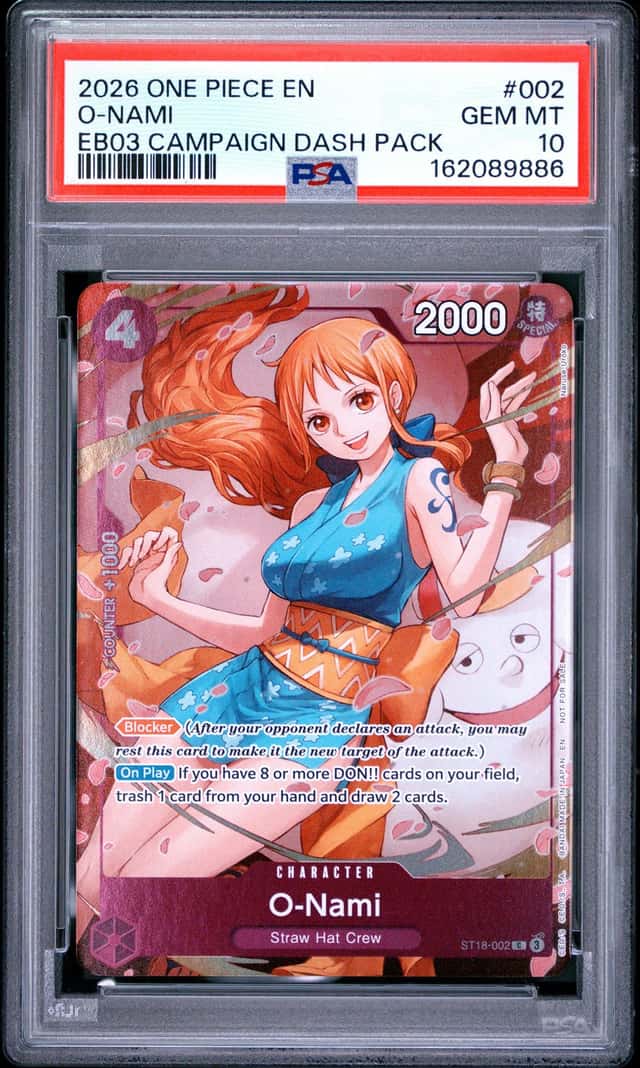 2026 ONE PIECE HEROINES CAMPAIGN DASH PACK #002 O-NAMI PSA 10