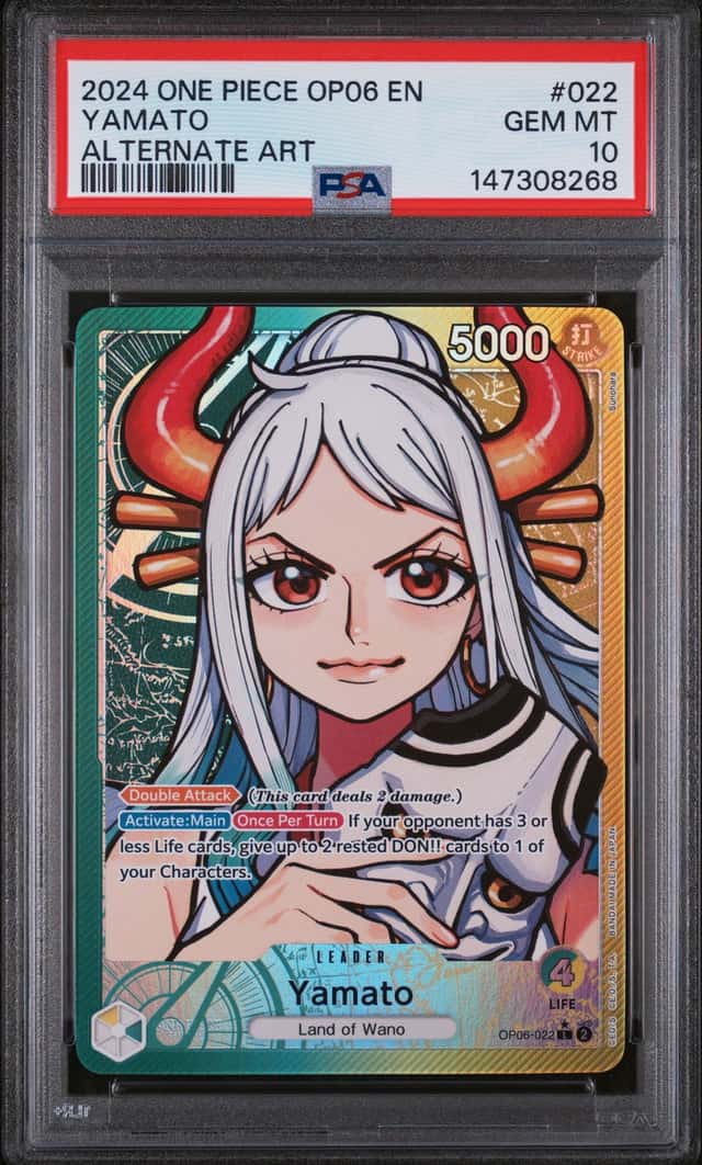 2024 One Piece Wings of the Captain Yamato Alt Art PSA 10 GEM MINT #OP06-022