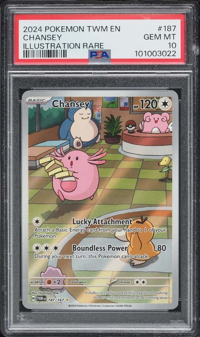 2024 Pokemon Scarlet & Violet Twilight Masquerade IR Chansey #187 PSA 10 GEM MINT