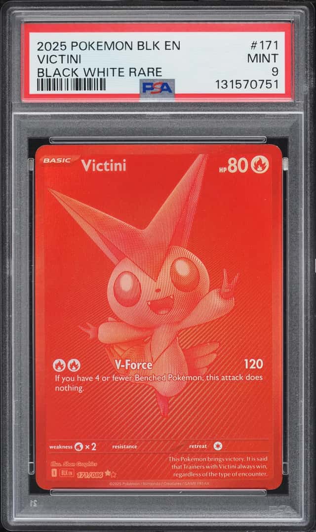2025 Pokemon Scarlet & Violet Black Bolt BWR Victini #171 PSA 9 MINT