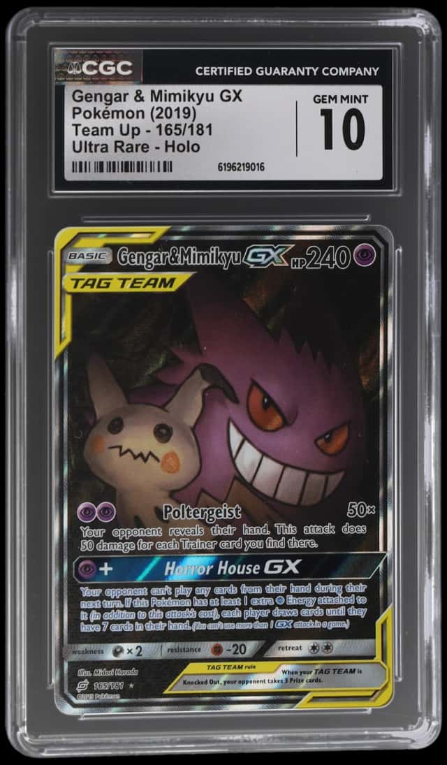 2019 Pokemon Sun and Moon Team Up Gengar/Mimikyu Gx #165