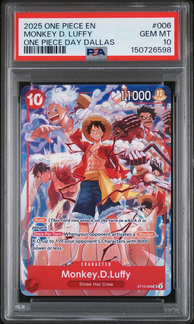 2025 One Piece Day Dallas Monkey D Luffy #ST10-006 PSA 10 GEM MINT