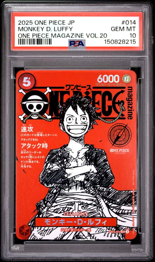#8 2025 One Piece JP One Piece Magazine Vol.20 #014 Monkey D. Luffy PSA 10