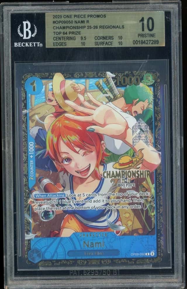 2025 One Piece Promo Championship Regionals Top 64 Prize #050 Nami BGS 10 #1